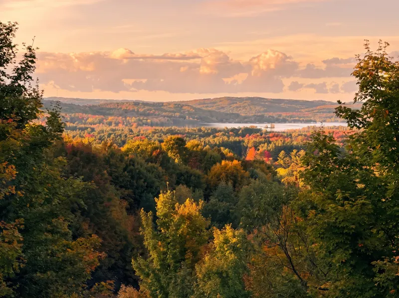 Fall color rolling down to Intermediate Lake